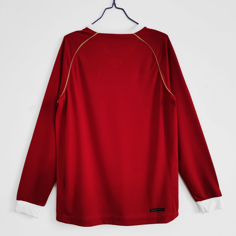 Camisa Manchester United Titular 06/07 - Versão Retro Manga Longa