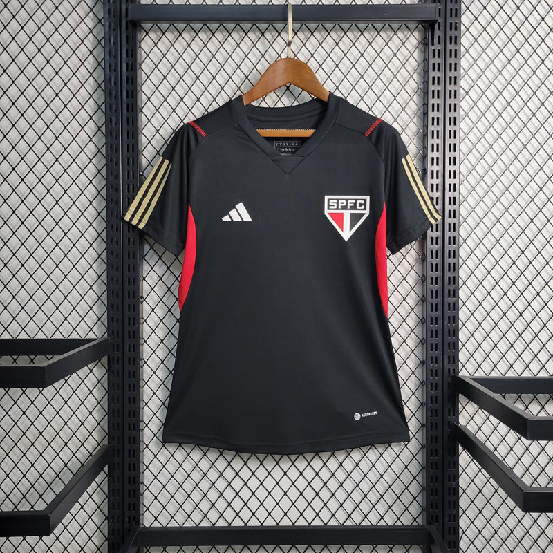 Camisa São Paulo Treino 23/24 - Adidas Feminina Preto