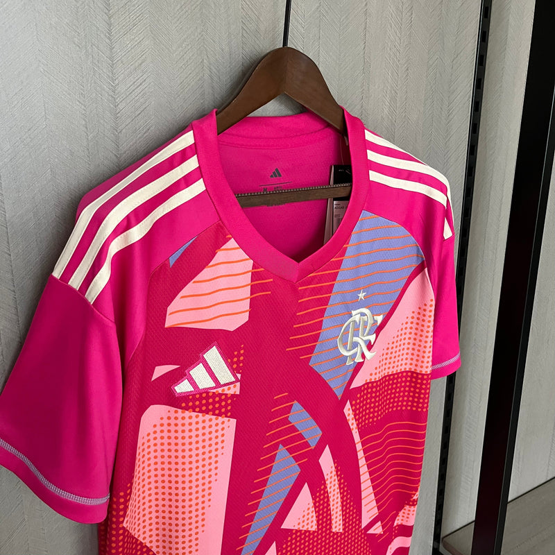 Camisa Flamengo Goleiro Pink 25/26 - Adidas Torcedor Masculina