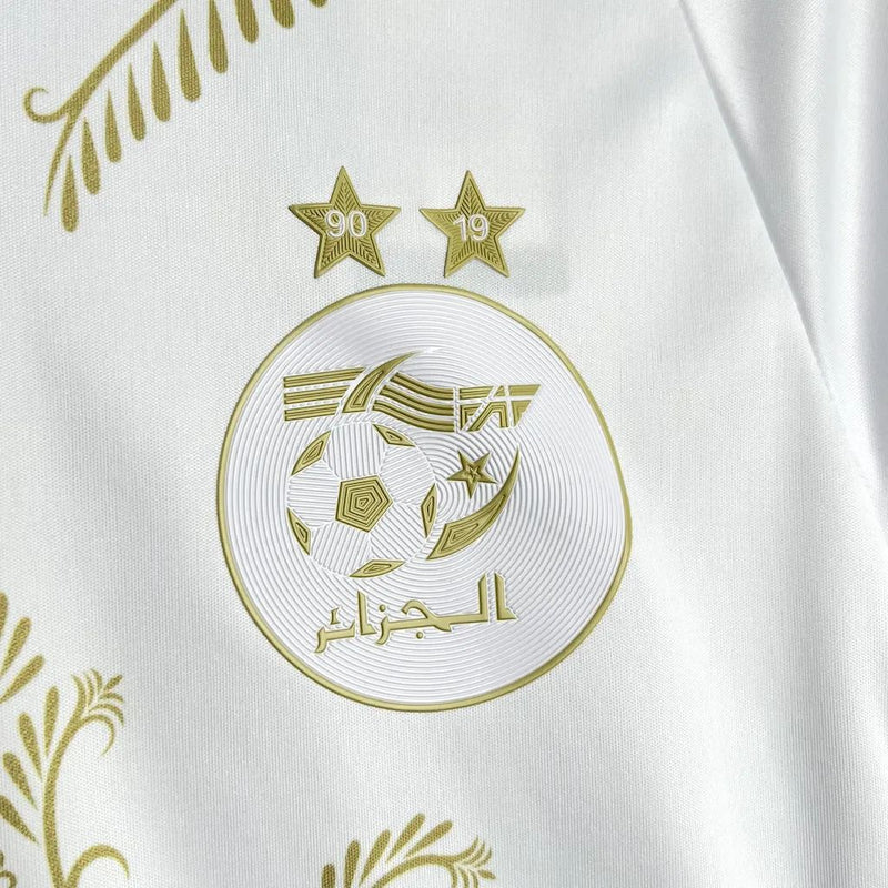 Seleção Algeria Karakou White gold 24/25 - Adidas Torcedor Masculina