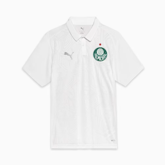 Camisa Palmeiras Polo Branca 2025/26 - Puma Torcedor Masculina