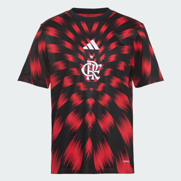 Camisa Flamengo Pré-Jogo 25/26 - Adidas Torcedor Masculina