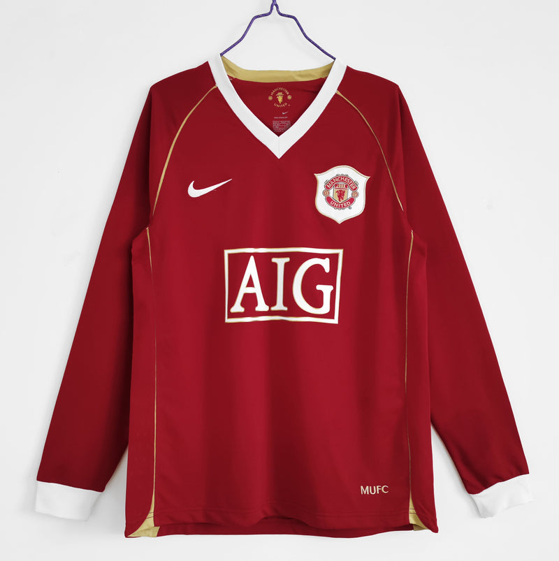 Camisa Manchester United Titular 06/07 - Versão Retro Manga Longa