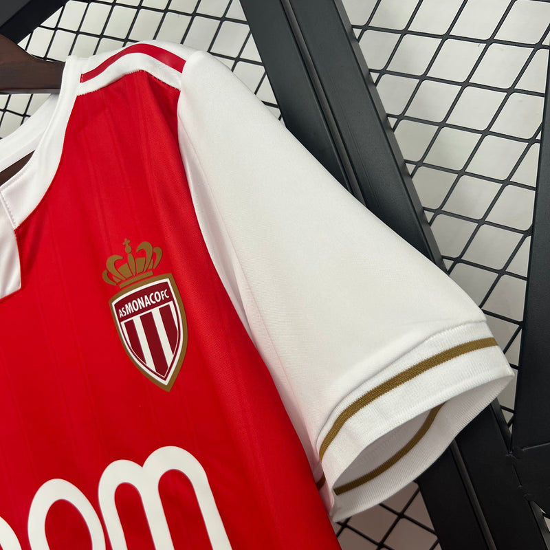 Camisa Monaco Home 2025/26 - Torcedor Masculina - Lançamento