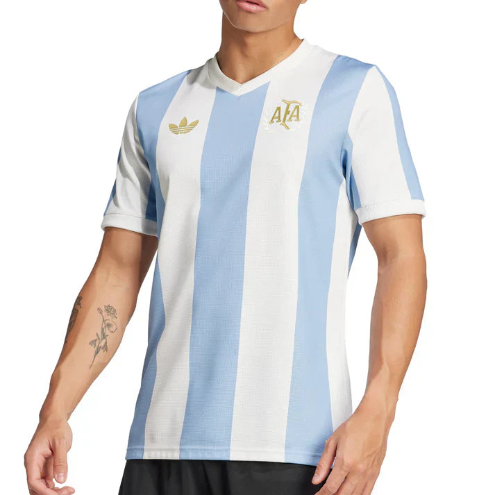 Camisa Seleção Argentina 50 anos 24/25 - Adidas Torcedor Masculina