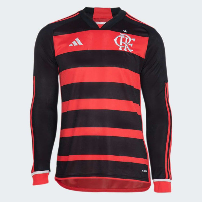 Camisa Flamengo Home 24/25 - Adidas Torcedor Manga Comprida