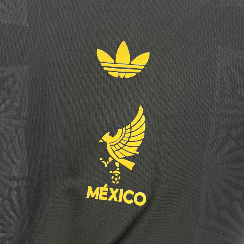 Camisa Seleção México Gold- Black 2025/26 - Adidas Torcedor Masculina