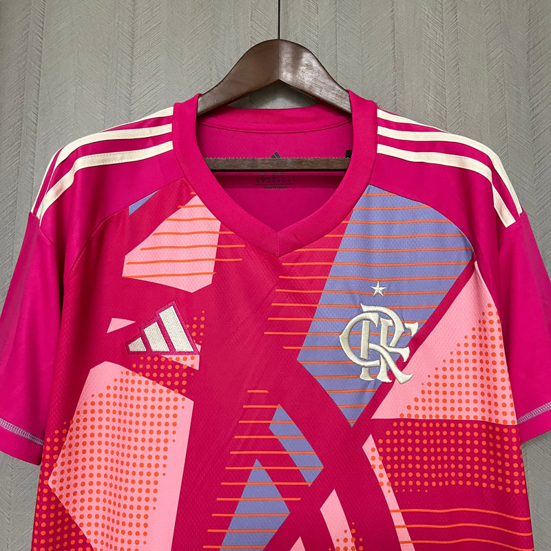 Camisa Flamengo Goleiro Pink 25/26 - Adidas Torcedor Masculina