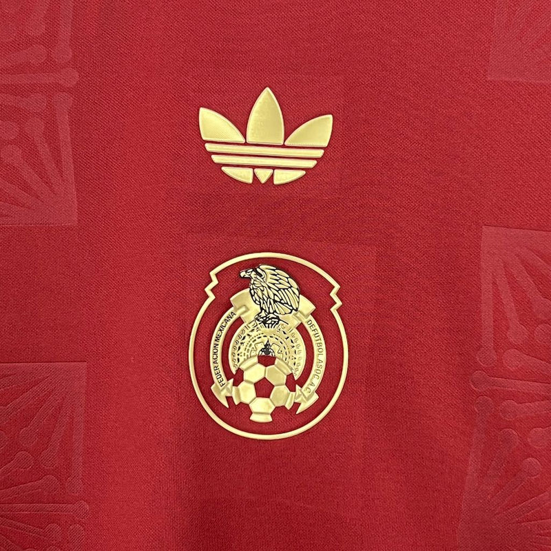 Camisa Seleção México Gold- Red 2025/26 - Adidas Torcedor Masculina