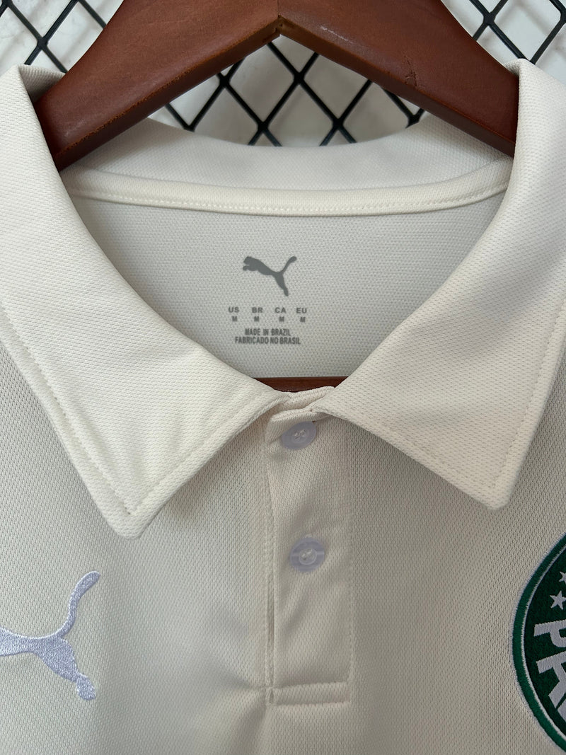 Camisa Palmeiras Polo Branca 2025/26 - Puma Torcedor Masculina
