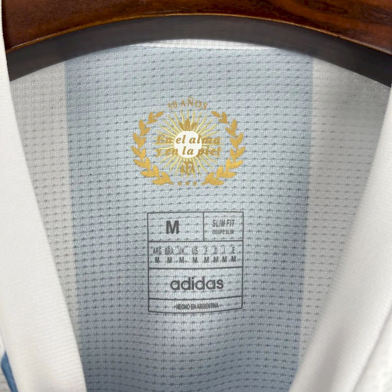Camisa Seleção Argentina 50 anos 24/25 - Adidas Torcedor Masculina