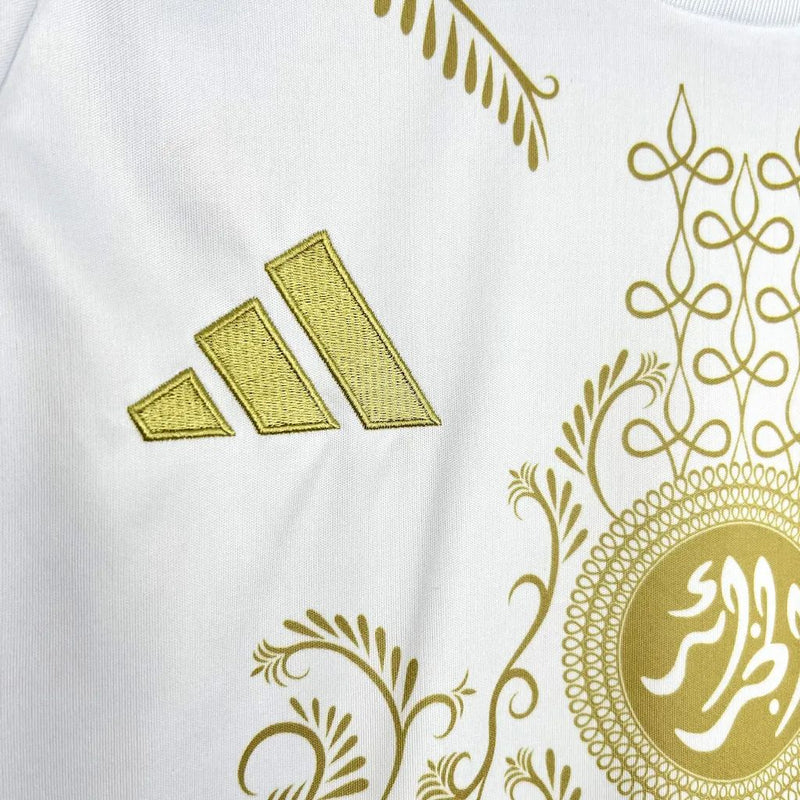 Seleção Algeria Karakou White gold 24/25 - Adidas Torcedor Masculina